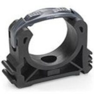 PP Black Pipe Clip With Safety Bracket Imperial