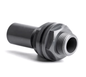 PVC Tank Connector Plain x BSP Male Threaded EPDM Gasket