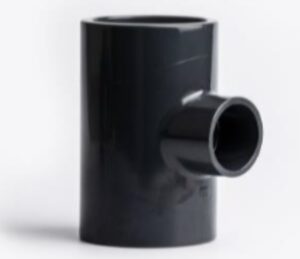 PVC Metric Tee 90 Reduced on Branch Plain