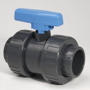 PVC Economy Water Supply Double Union Ball Valve Plain Sockets EPDM Seals