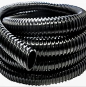 Black Corrugated Flexible Pond & Filter Pump Hose (15 Metres Coil)