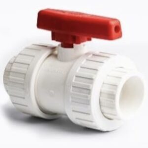 White Pool & Spa PVC Double Union Ball Valve - EPDM
