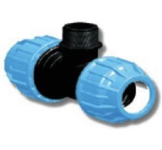 MDPE Compression Fitting Adaptor Tee Male Threaded BSP